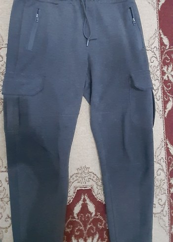 Gri Rahat Kesim Fermuarlı Erkek Eşofman Altı - Görsel 4