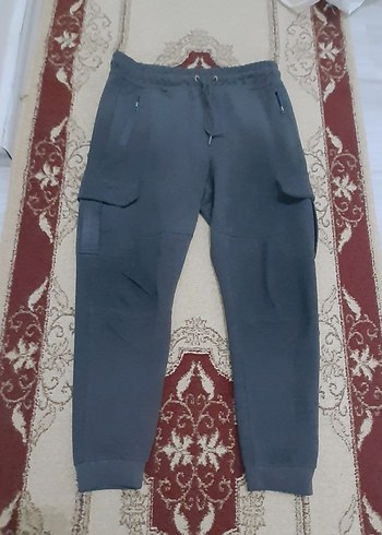 Gri Rahat Kesim Fermuarlı Erkek Eşofman Altı - Görsel 3