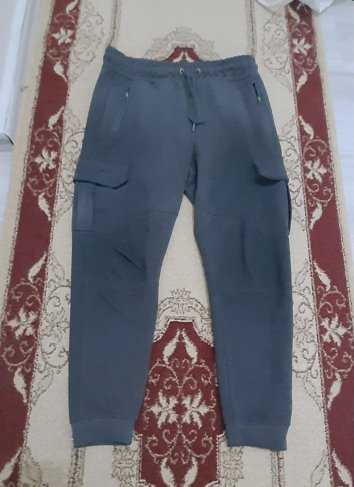 Gri Rahat Kesim Fermuarlı Erkek Eşofman Altı - Görsel 3