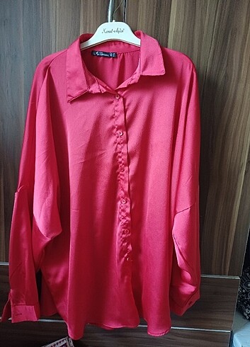 Yarasa kol salaş saten pamuk kadın gömlek - Görsel 2