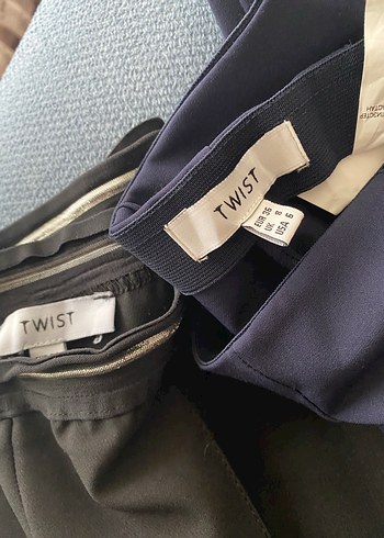Twist Kadin Gri Regular Fit Fermuarli Kumas Pantolon