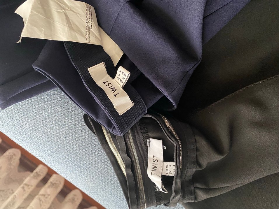 TWIST Kadın Gri Regular Fit Fermuarlı Kumaş Pantolon — görsel 2/4