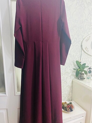 Diğer Bordo 42 XL uzun elbise