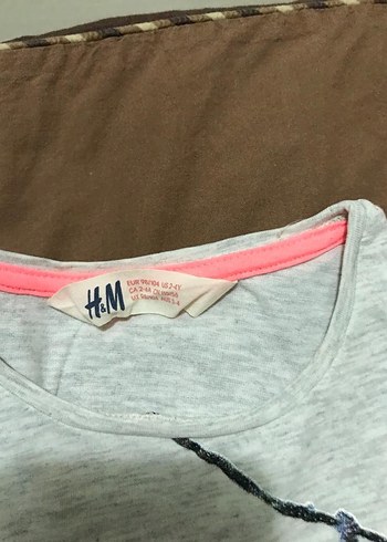 Kız Çocuk Gri Kısa Kollu Baskılı Tişört - Görsel 2