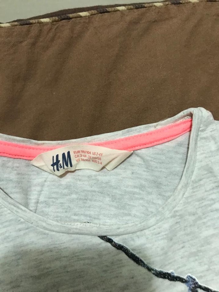 Kız Çocuk Gri Kısa Kollu Baskılı Tişört - Görsel 2