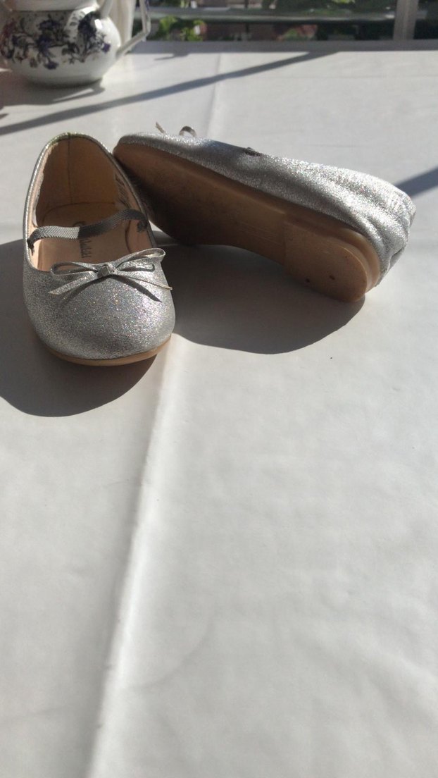 Kız Çocuk Gri Tokalı Bale Ayakkabısı,28 numara - Görsel 2