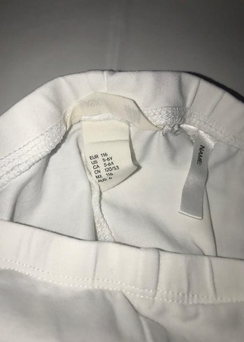 Kız Çocuk Beyaz Keten Tayt, 5-6 yaş - Görsel 2