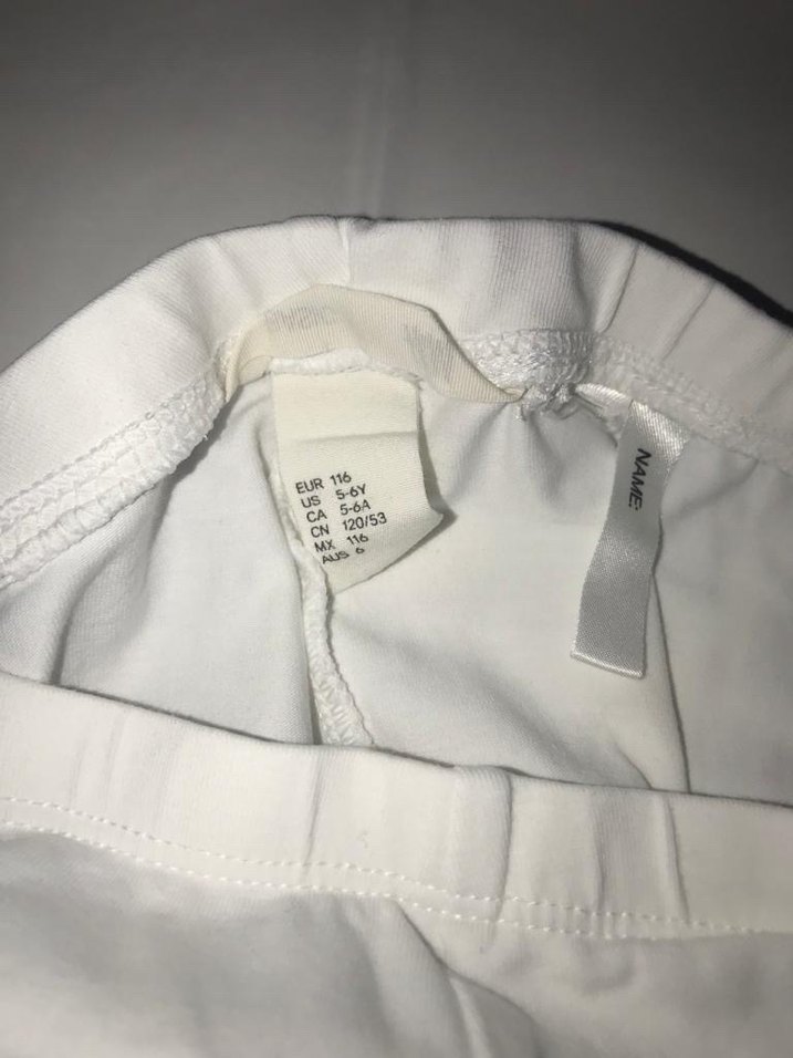 Kız Çocuk Beyaz Keten Tayt, 5-6 yaş - Görsel 2