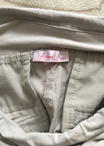 Bej Hamile Keten Pantolon 38 beden - Görsel 6