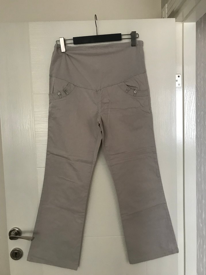 Bej Hamile Keten Pantolon 38 beden - Görsel 2