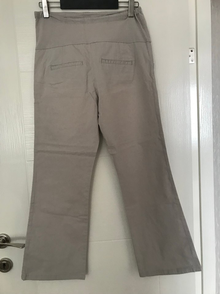 Bej Hamile Keten Pantolon 38 beden - Görsel 4