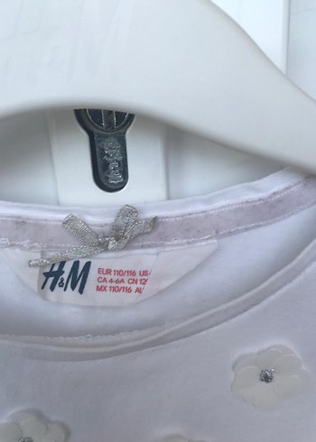 4-6 yaş,Kız Çocuk Beyaz Uzun Kollu Pamuklu Tişört - Görsel 3