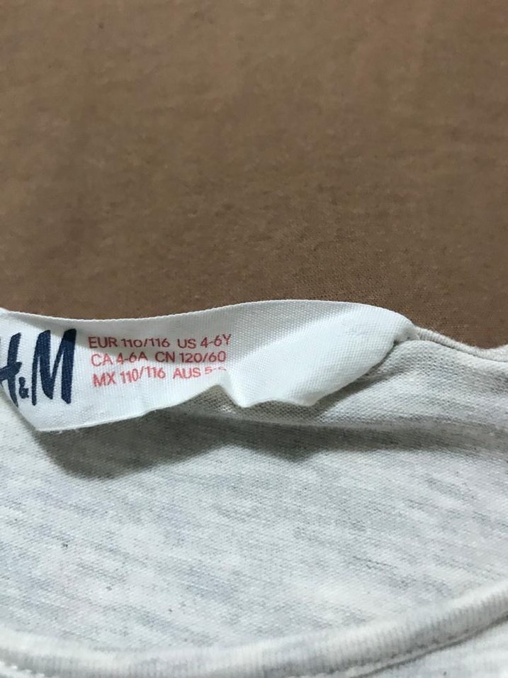 Kız Çocuk Gri Uzun Kollu Baskılı Tişört 4-6 yaş - Görsel 2