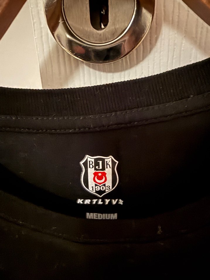 Siyah Beşiktaş Baskılı Erkek Tişört - Görsel 3