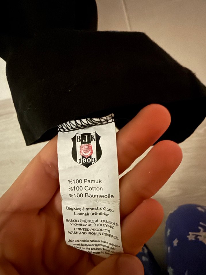 Siyah Beşiktaş Baskılı Erkek Tişört - Görsel 4