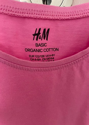 Kız Çocuk Pamuklu Pembe Kısa Kollu Tişört 6-8 yaş - Görsel 2