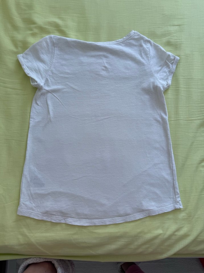 8-10 yaş Kız Çocuk Beyaz Dantelli Nakışlı Tişört - Görsel 4