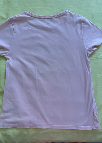 8-10 yaş Kelebek Desenli Pembe Kız Tişörtü - Görsel 2