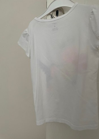 6 yaş, Beyaz Kız Çocuk Baskılı Kısa Kollu Tişört - Görsel 3