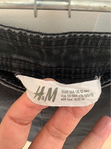 13-14 Yaş Beden H&M kot etek