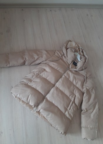 38 Beden ten rengi Renk Düğmeli Bej bayan Kışlık Ceket