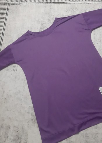 Mor Kadın Kısa Kollu Salaş geniş tunik