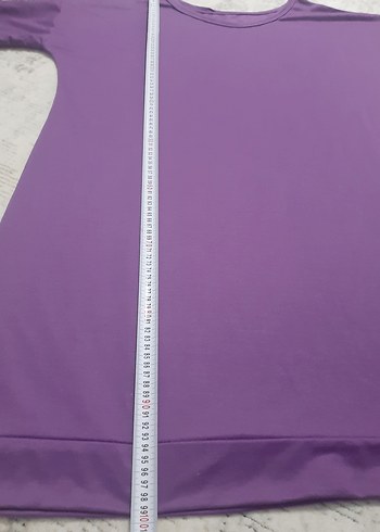 Rebirth Fashion Wear Mor Kadın Kısa Kollu Salaş geniş tunik