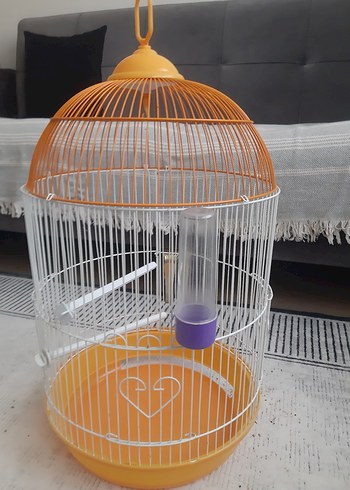 Turuncu Renkli Kuş Kafesi - Görsel 3