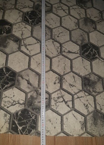 Gri gemetrik Desenli Modern Halı - Görsel 6