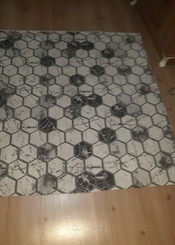 Gri gemetrik Desenli Modern Halı - Görsel 4