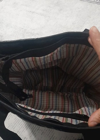 Deri Siyah Kadın Omuz Çantası - Görsel 5