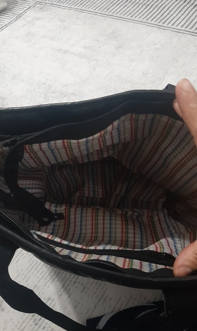 Deri Siyah Kadın Omuz Çantası - Görsel 5