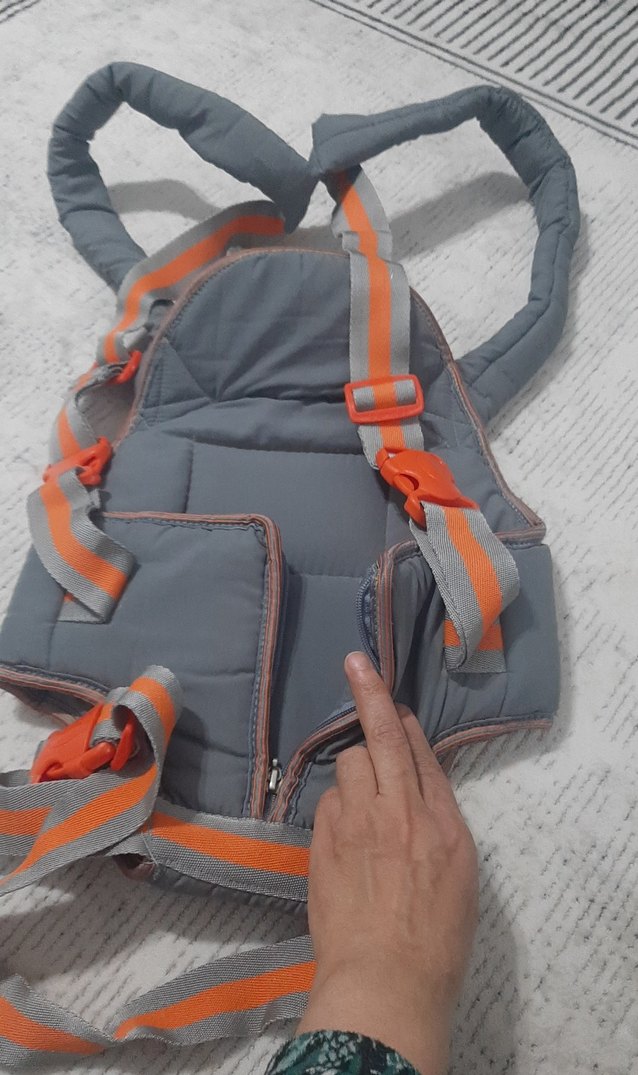 Gri Bebek Taşıyıcı Kanguru - Görsel 3