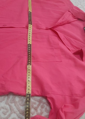 Kırmızı Uzun Kollu bayan gömlek - Görsel 7