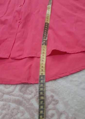 Kırmızı Uzun Kollu bayan gömlek - Görsel 8