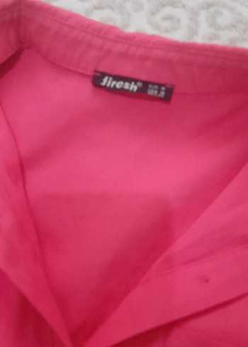 Kırmızı Uzun Kollu bayan gömlek - Görsel 5