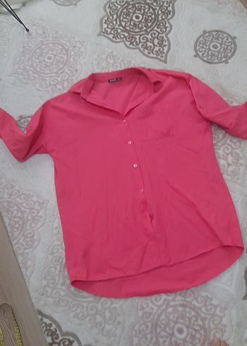 Kırmızı Uzun Kollu bayan gömlek - Görsel 4