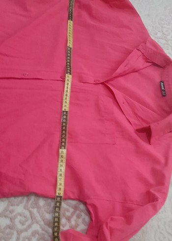 Kırmızı Uzun Kollu bayan gömlek - Görsel 6