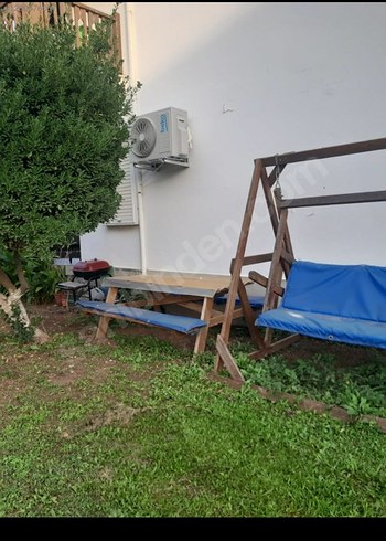 Ahşap 3 kişilk salıncak ve masa seti - Görsel 3