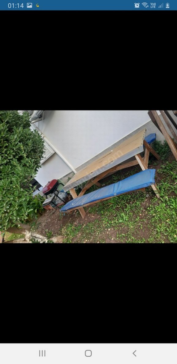 Ahşap 3 kişilk salıncak ve masa seti - Görsel 5