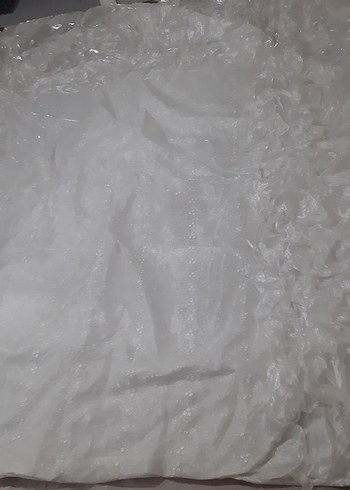 Parlak Beyaz fırfırlı saten Yatak Örtüsü - Görsel 15