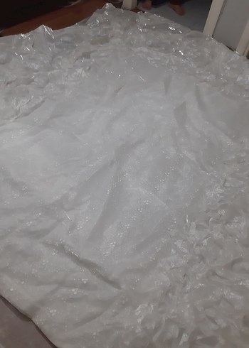 Parlak Beyaz fırfırlı saten Yatak Örtüsü - Görsel 14