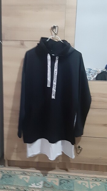 Kapşonlu uzun tunik