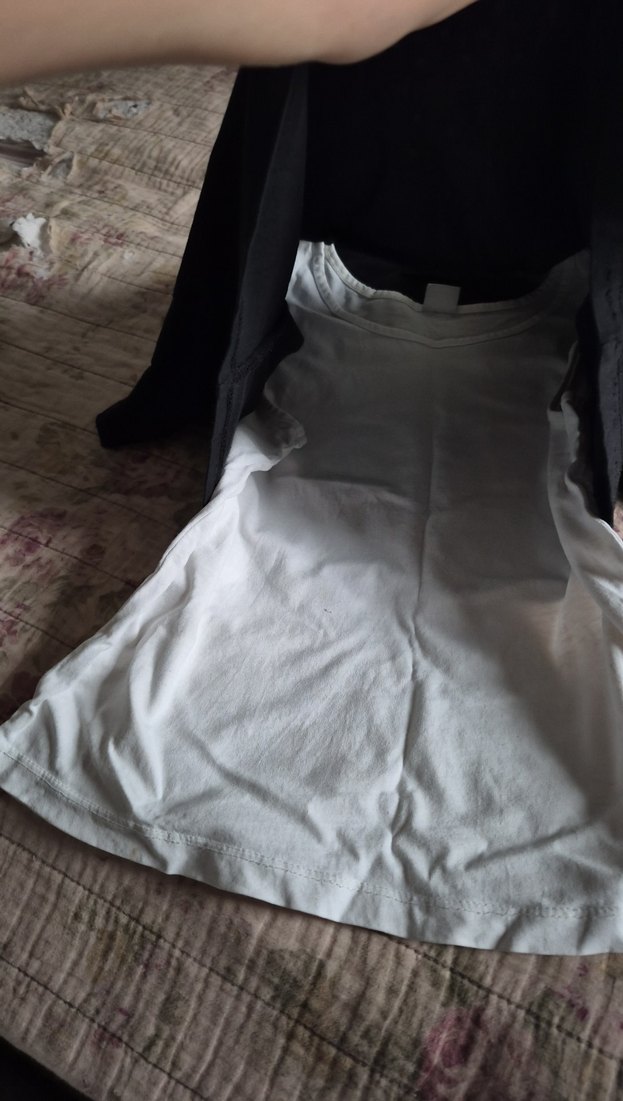 Kız Çocuk Rock Punk T-shirt Siyah altı beyaz atlet - Görsel 2