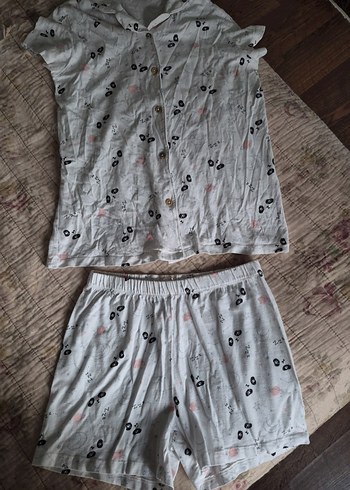 Beyaz panda desenli Pijama Takımı - Görsel 2