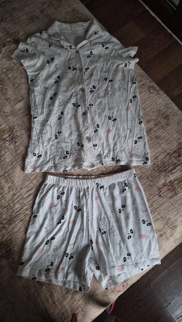 Beyaz panda desenli Pijama Takımı - Görsel 2