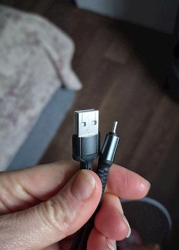 zore Gri USB Telefon Şarj Kablosu - Görsel 2