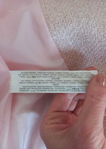 40 Beden cok açık Pembe Midi Boy Düğmeli Kaban