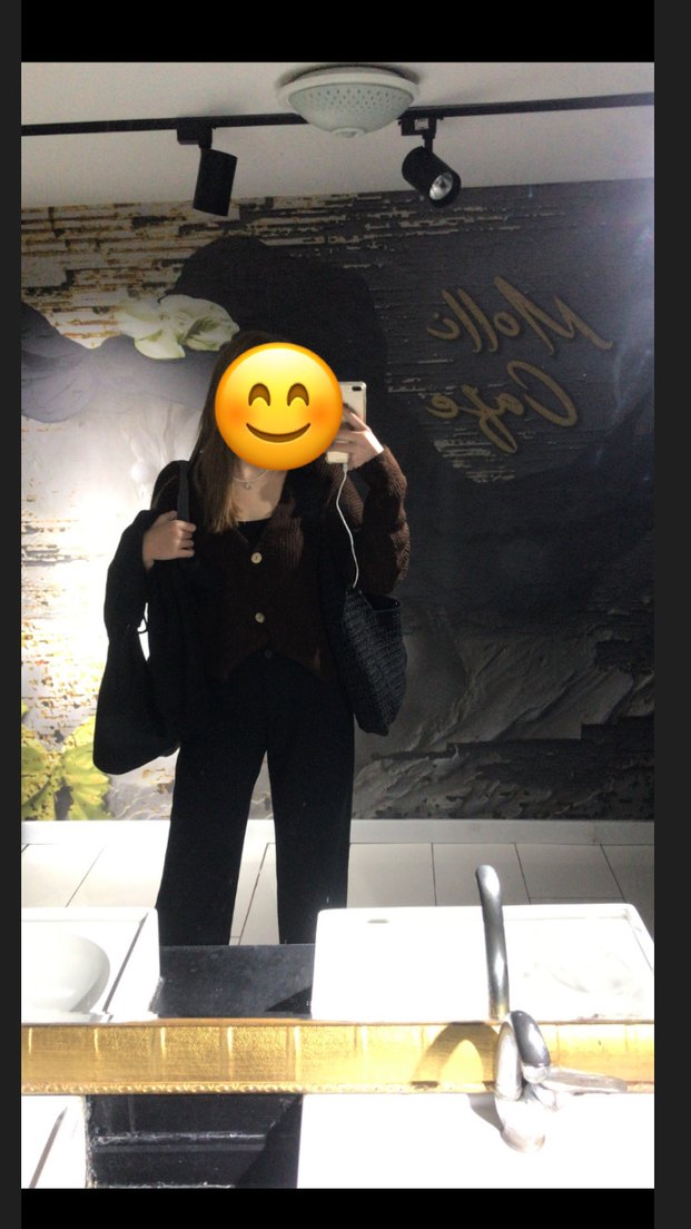 Düğmeli Kahverengi Kadın Hırka - Görsel 3