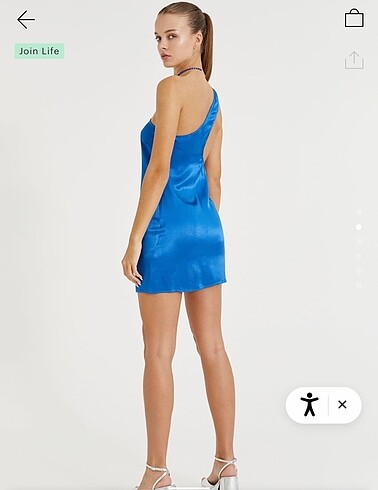 Pull and Bear P&B saten elbise